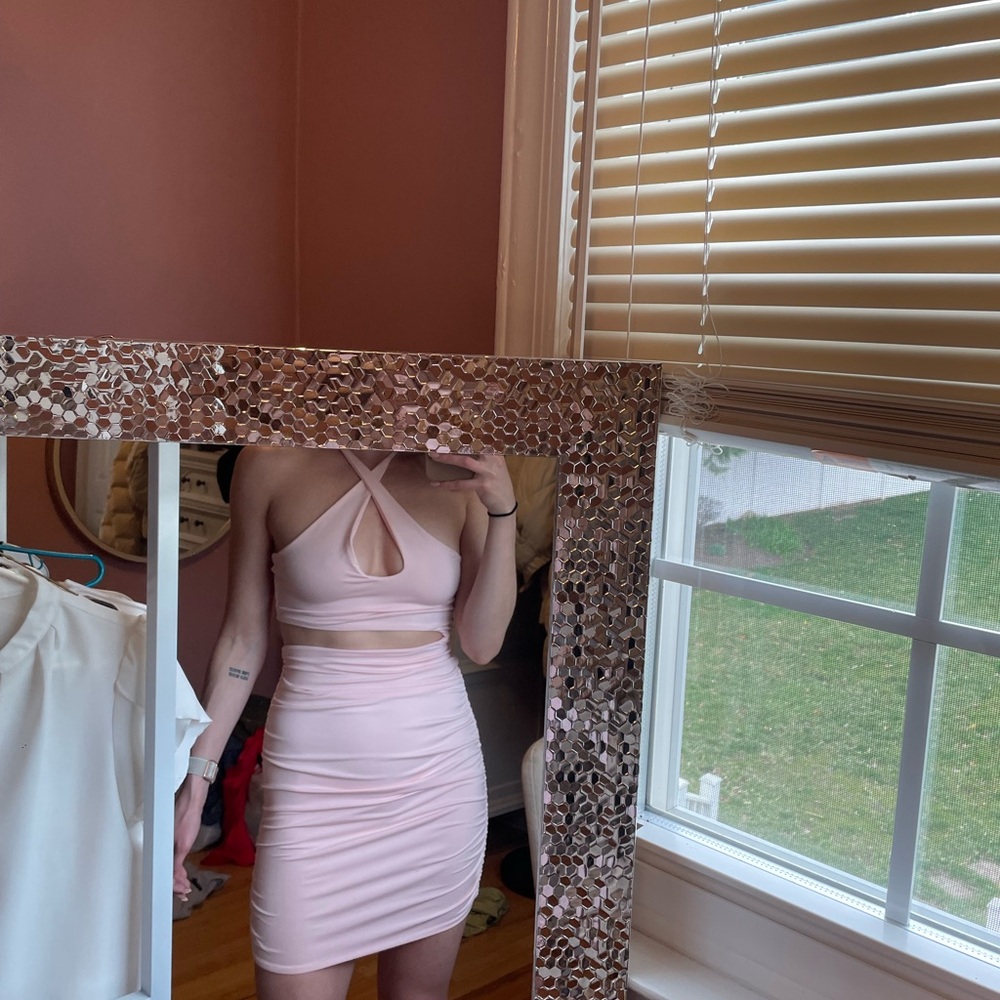 Pink Cut-Out Bodycon Dress